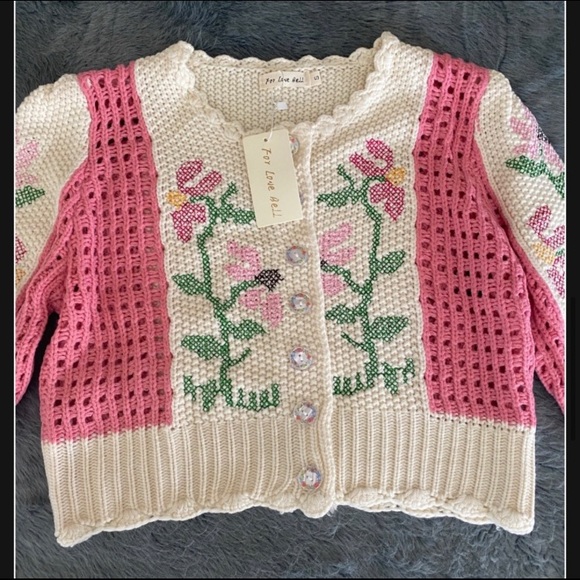 Pretty in Pink Crochet Cardigan NWT - Picture 7 of 11